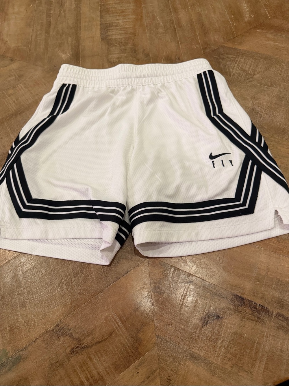Nike White Dri-FIT Mesh Athletic Shorts